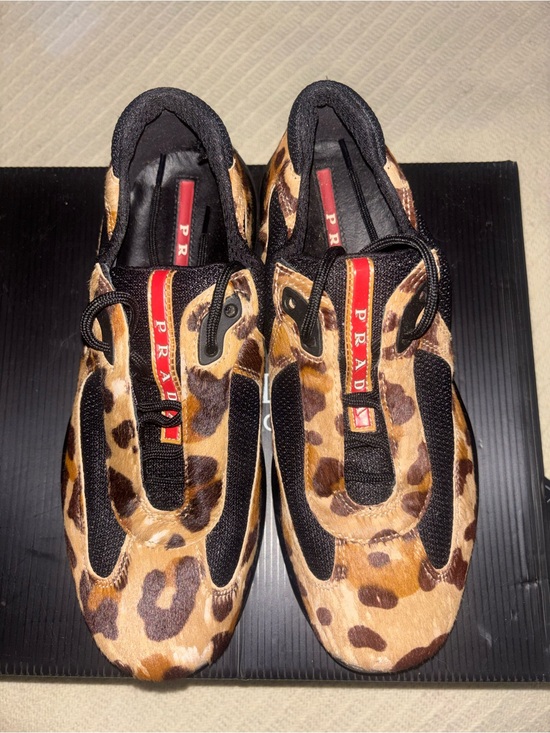 Prada Shoes - RARE Vintage 2008 Prada Leopard American Cup Pony Hair Sneakers